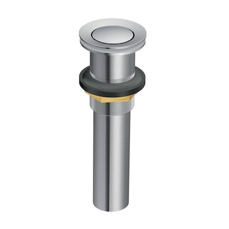 Ruvati Push Pop-up Drain for Bathroom Sinks without Overflow Stainless Steel Finish RVA5103ST